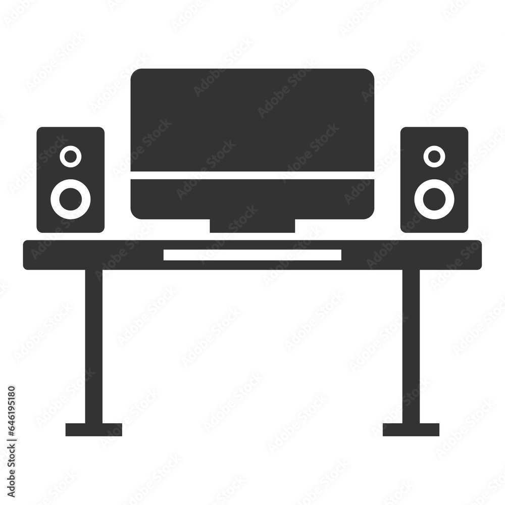 Vector illustration of computer setup icon in dark color and transparent background(png). Vector illustration of computer setup icon in dark color and transparent background(png).