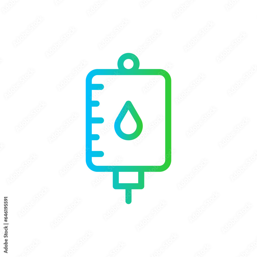 Blood medical and health icon with blue and green gradient outline style. symbol, sign, design, medical, science, health, medicine. Vector Illustration Blood medical and health icon with blue and green gradient outline style. symbol, sign, design, medical, science, health, medicine. Vector Illustration