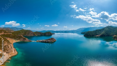 Sichuan lugu lake scenery photo