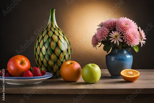 still life with fruits generated ai