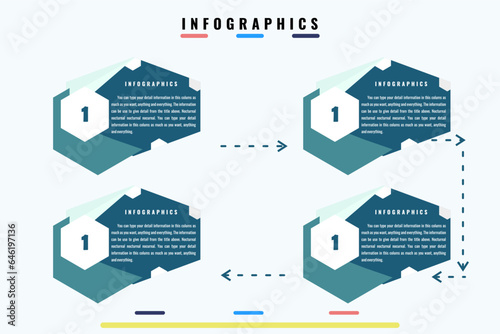 Infographic elements vector design template, business concept with steps, can be used for workflow layout, diagram, annual report, web design. Ready to use template.