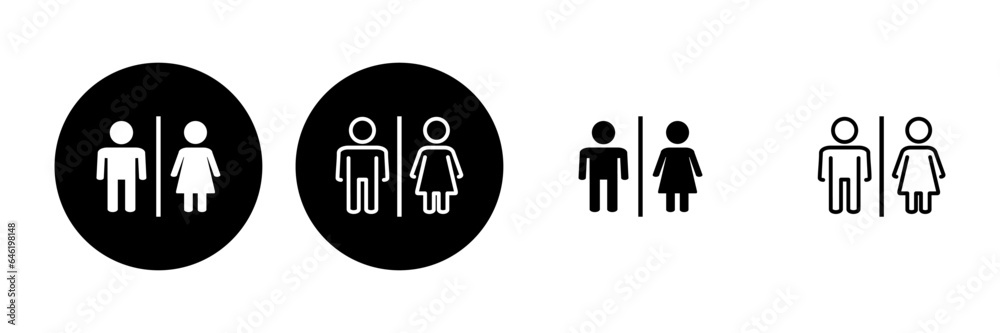 Toilet icon set. restrooms icon vector. bathroom sign. wc, lavatory Toilet icon set. restrooms icon vector. bathroom sign. wc, lavatory