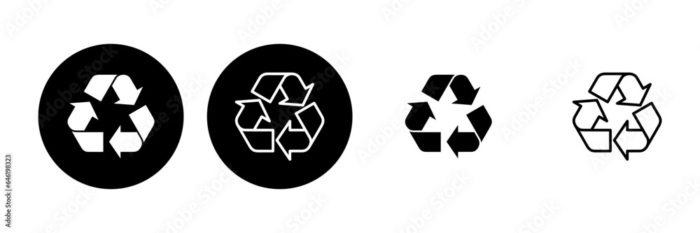 Recycle icon set. Recycling vector icon. Recycle icon set. Recycling vector icon.