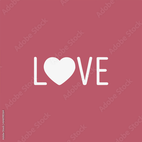English word love font design
