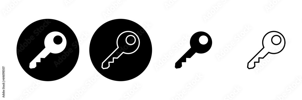 Key icon set. Key vector icon. Key symbol Key icon set. Key vector icon. Key symbol