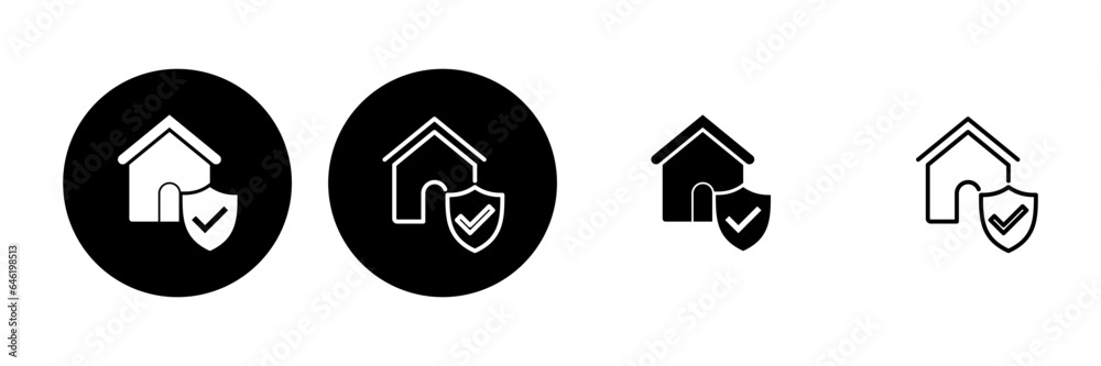 House insurance icon set. house protection icon. House insurance icon set. house protection icon.