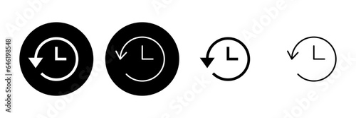 History icon set. recent event history