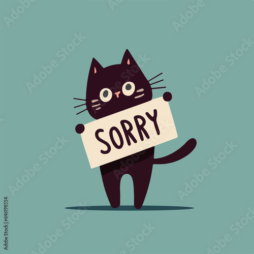 An apologetic cat with a 