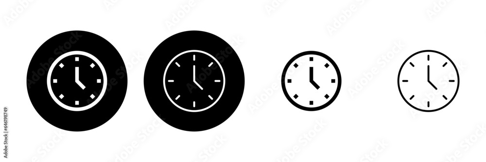 Clock icon set. Time icon vector. watch icon symbol Clock icon set. Time icon vector. watch icon symbol