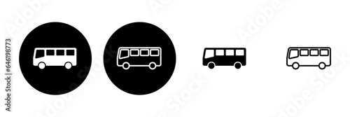 Bus icon set. bus vector icon