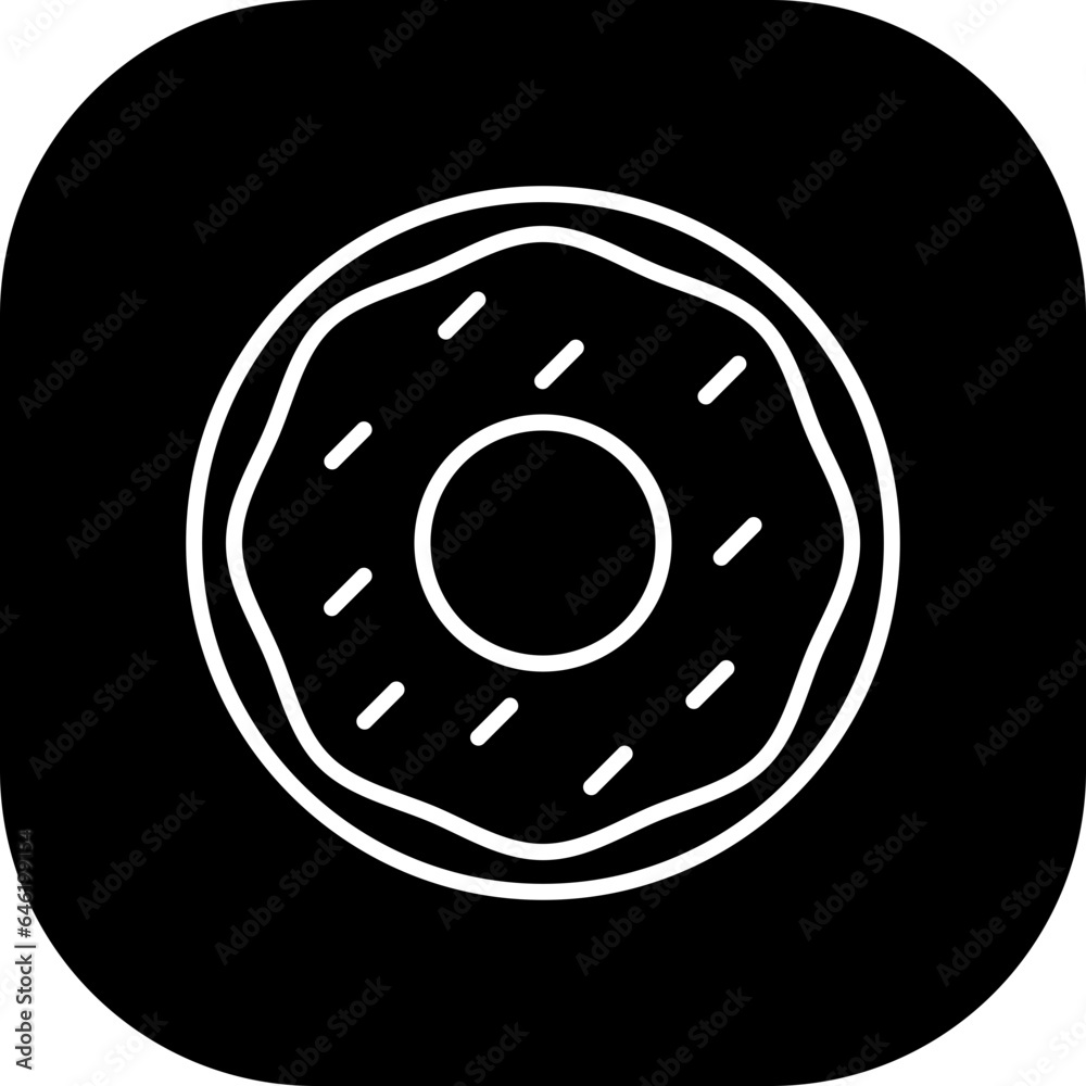 Donut food and drink icon with black filled outline style. donut, food, dessert, cake, bakery, sweet, snack. Vector illustration Donut food and drink icon with black filled outline style. donut, food, dessert, cake, bakery, sweet, snack. Vector illustration
