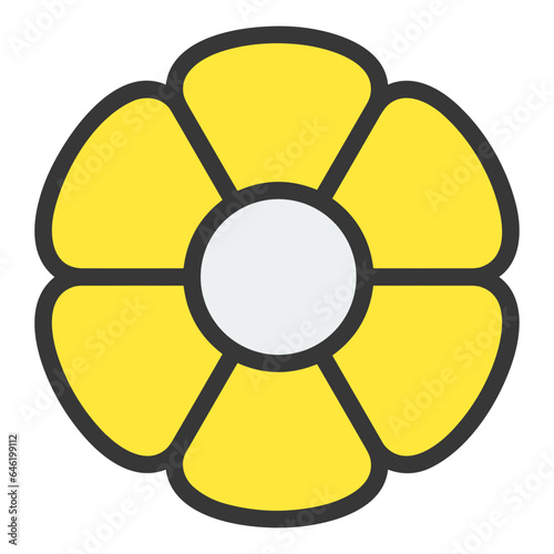 Flower icon symbol vector image. Illustration of the beautiful daisy floral design image