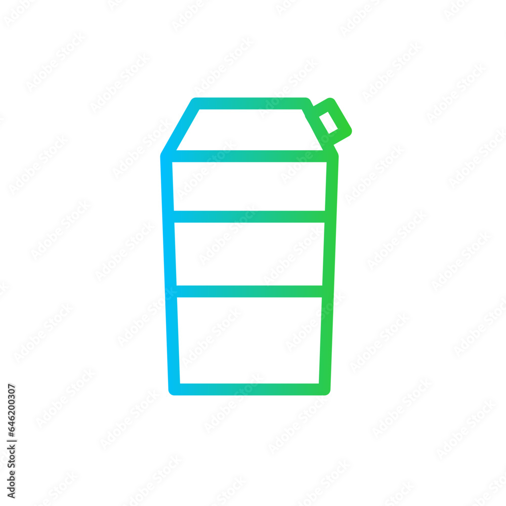 Milk food and drink icon with blue and green gradient outline style. milk, food, sign, drink, symbol, bottle, product. Vector illustration Milk food and drink icon with blue and green gradient outline style. milk, food, sign, drink, symbol, bottle, product. Vector illustration