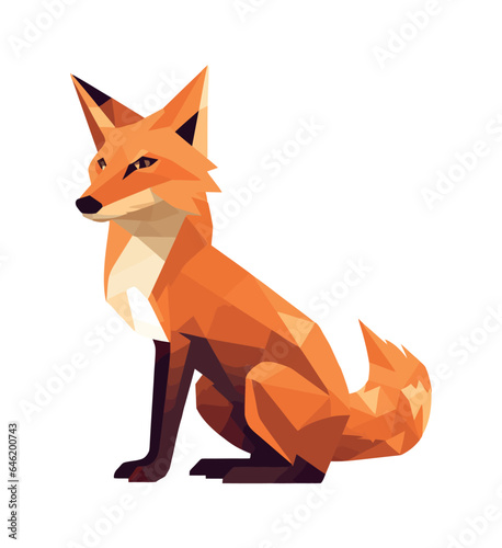 abstract animal fox icon
