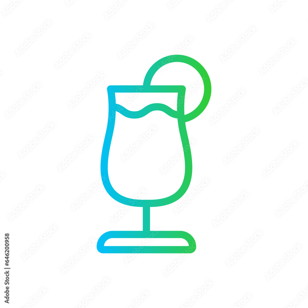 Juice food and drink icon with blue and green gradient outline style. drink, juice, food, cocktail, line, glass, thin. Vector Illustration Juice food and drink icon with blue and green gradient outline style. drink, juice, food, cocktail, line, glass, thin. Vector Illustration