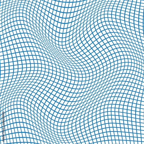 abstract repeat blue wave cross line pattern. © Aminul