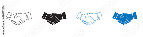 shake hand icon, Business agreement handshake icon, friendly handshake icon for apps and websites. vector illustration.