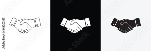 shake hand icon, Business agreement handshake icon, friendly handshake icon for apps and websites. vector illustration.