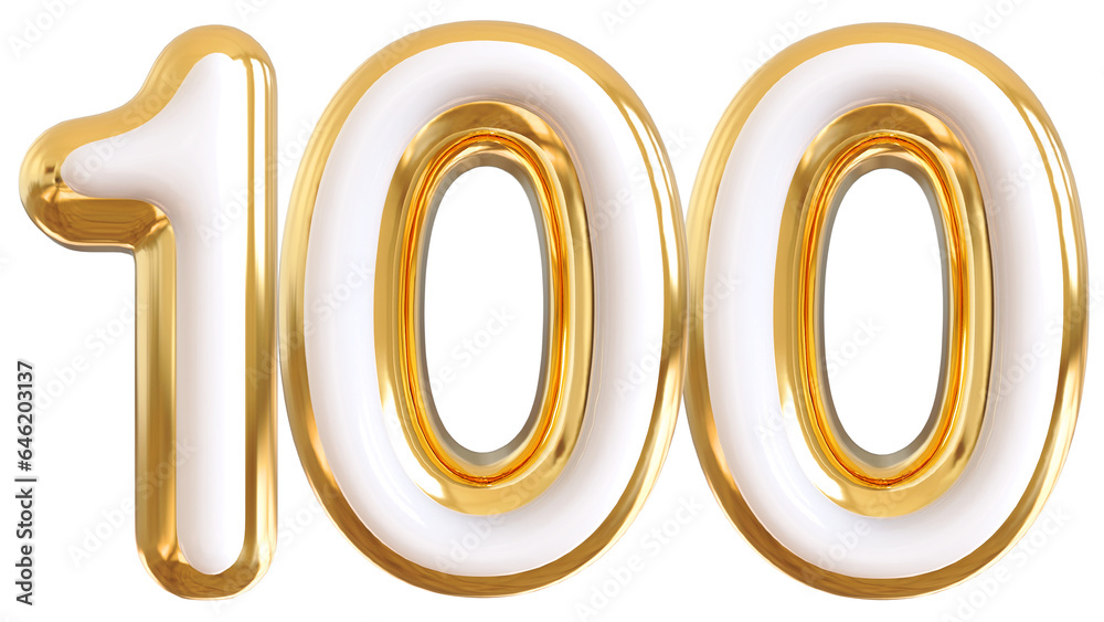 3d number 100 - gold number 3d number 100 - gold number