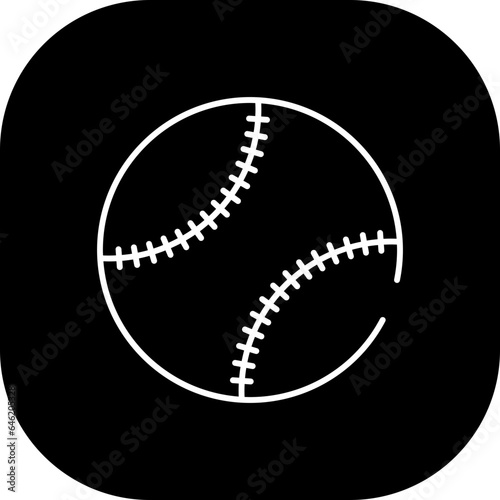 Baseball sport and fitness icon with black filled line outline. baseball, sport, ball, team, league, game, field. Vector illustration