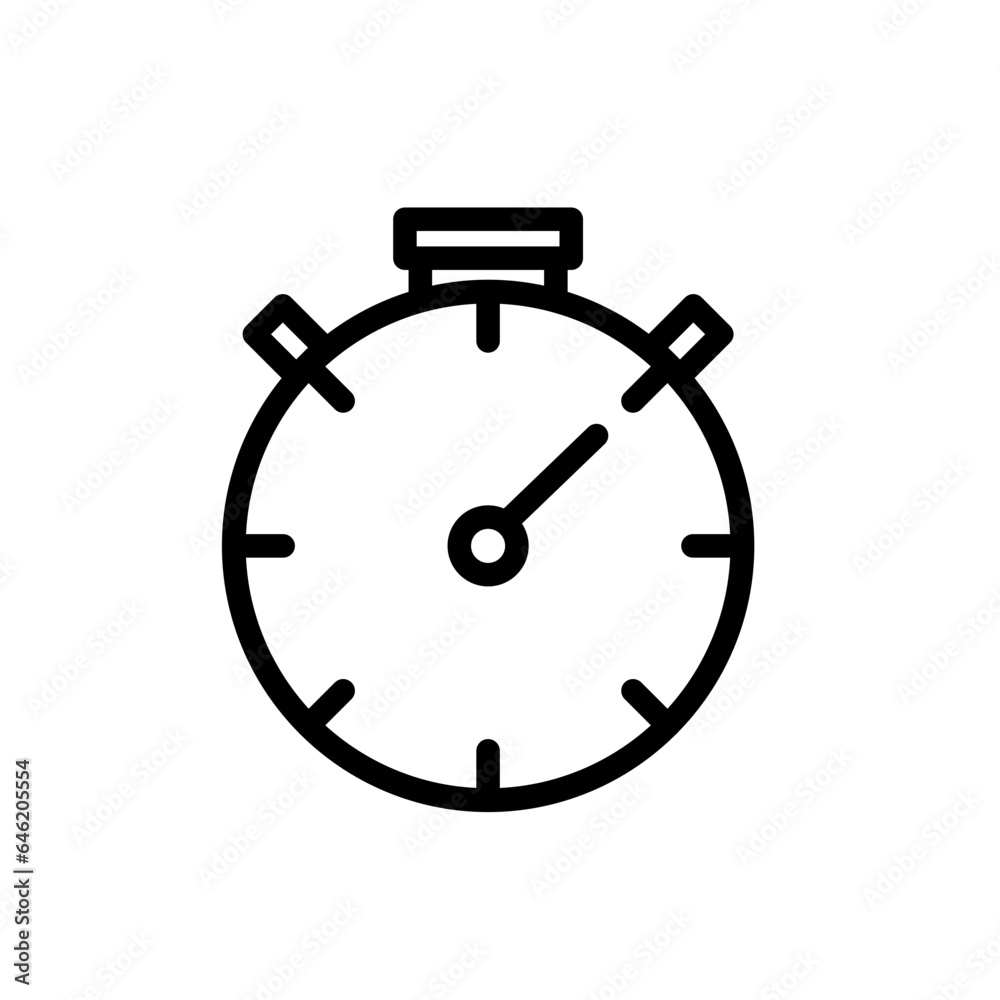 Countdown sport and fitness icon with black outline style. time, clock, countdown, timer, hour, symbol, minute. Vector illustration Countdown sport and fitness icon with black outline style. time, clock, countdown, timer, hour, symbol, minute. Vector illustration