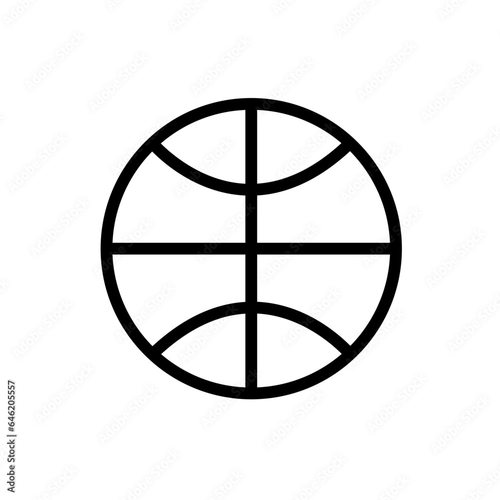 Basketball sport and fitness icon with black outline style. basket, basketball, ball, sport, equipment, game, competition. Vector illustration Basketball sport and fitness icon with black outline style. basket, basketball, ball, sport, equipment, game, competition. Vector illustration