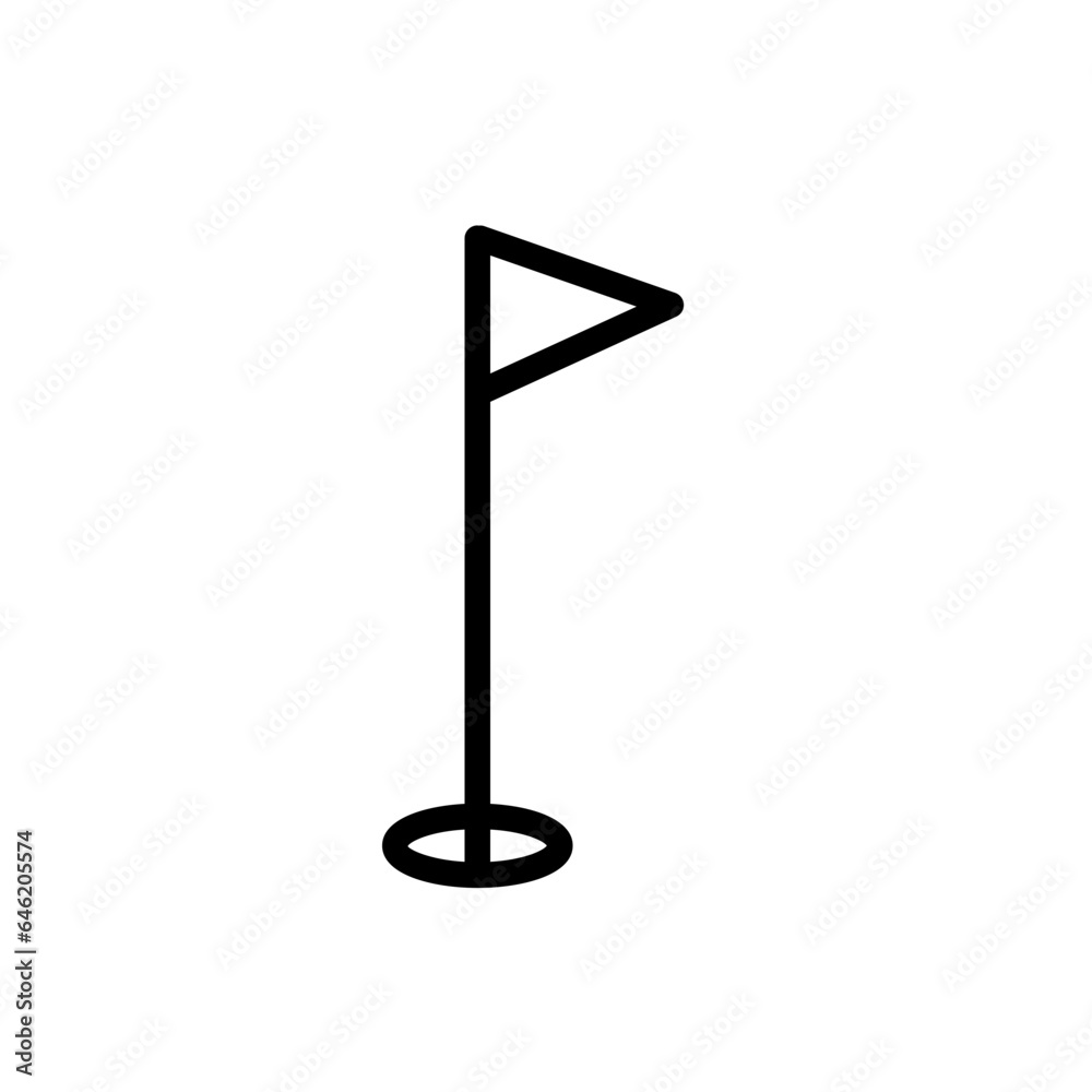 Golf sport and fitness icon with black outline style. golf, ball, club, flag, hole, symbol, sport. Vector illustration Golf sport and fitness icon with black outline style. golf, ball, club, flag, hole, symbol, sport. Vector illustration