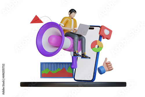 Wallpaper Mural Business marketing management 3d Illustration Torontodigital.ca