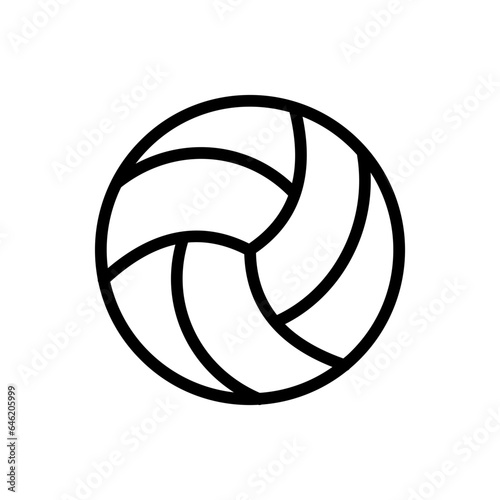 Voleyball sport and fitness icon with black outline style. ball, sport, symbol, game, team, competition, play. Vector illustration