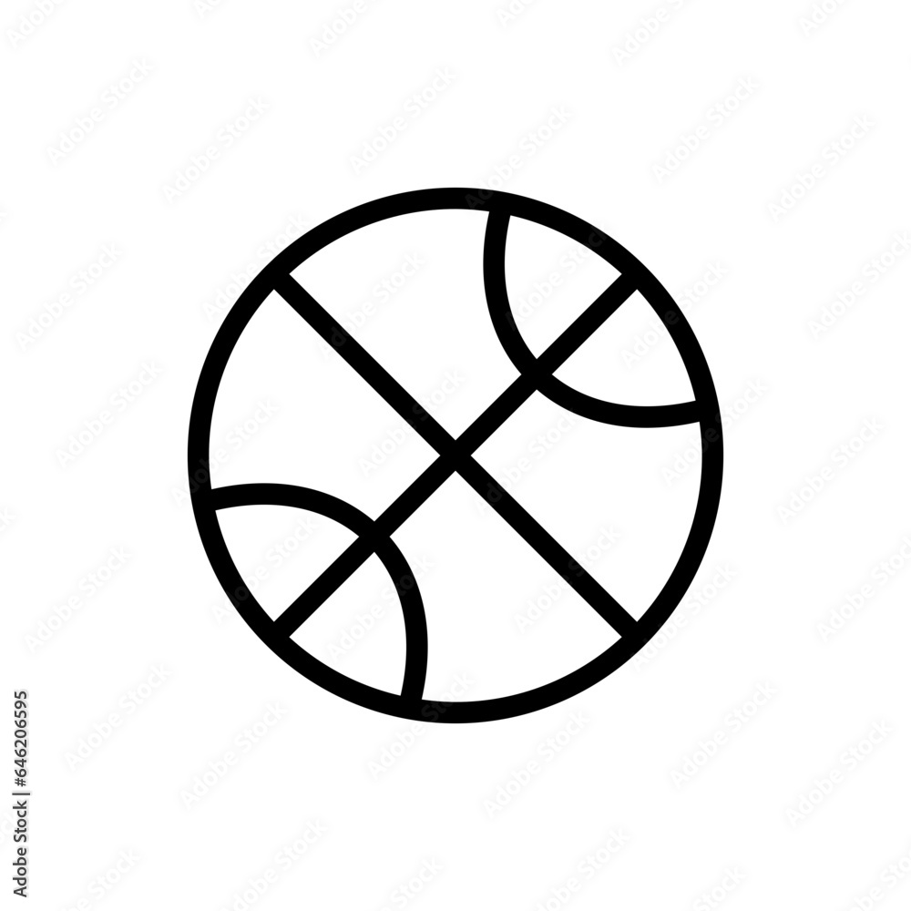 Basket ball sport and fitness icon with black outline style. basket, basketball, ball, sport, equipment, game, competition. Vector illustration Basket ball sport and fitness icon with black outline style. basket, basketball, ball, sport, equipment, game, competition. Vector illustration