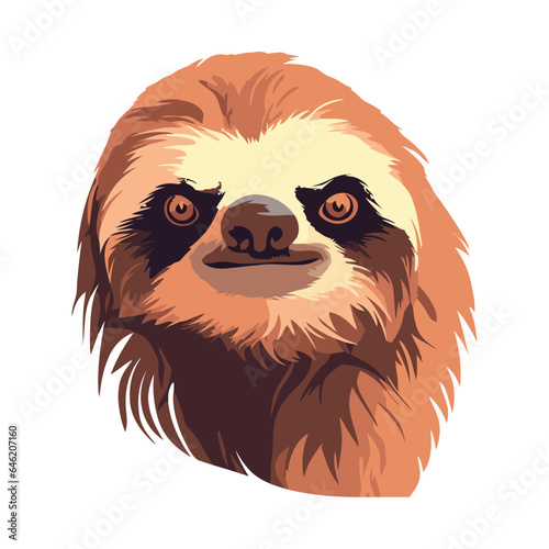 sloth head icon isolated