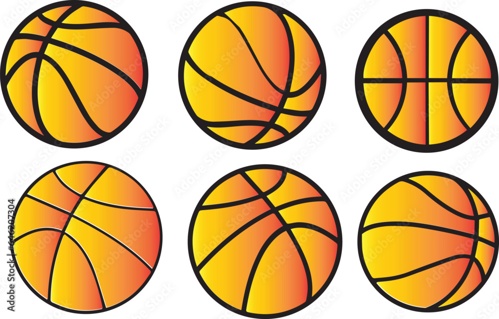 Basketball icons vector art