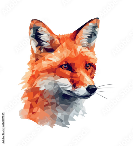 fox abstract portrait icon