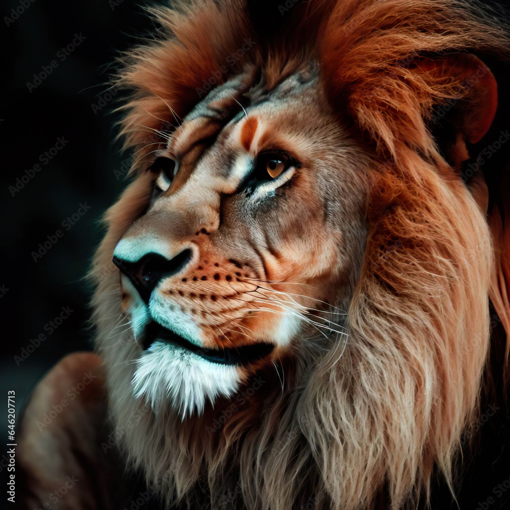 Naklejka premium photography of brave lions, looks, tender, felines, beautiful white photographs for paintings