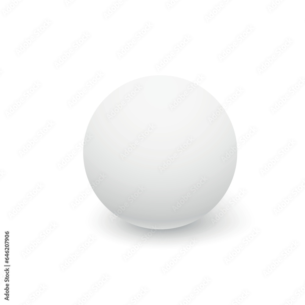 White sphere with shadow. Ball. Vector White sphere with shadow. Ball. Vector