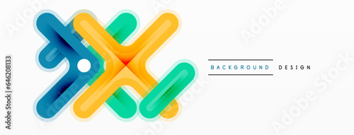 Minimal geometric background cross line. Design for wallpaper, banner, background, landing page, wall art, invitation, prints, posters