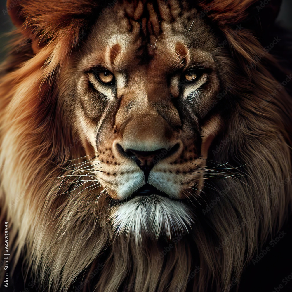 Naklejka premium photography of brave lions, looks, tender, felines, beautiful white photographs for paintings