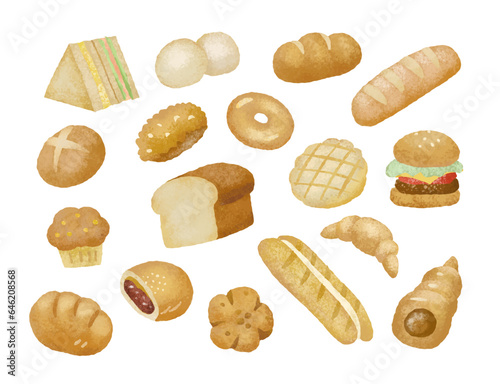 パンのイラストセット