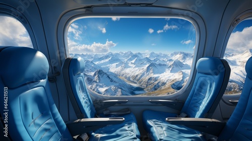 view from a luxury plane, with a landscape and large windows to appreciate it, mexico latin america