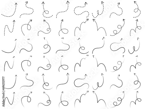 Arrow hand drawn simple design. Arrow decorative elements.