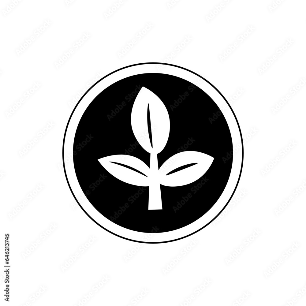 eco friendly, leaf icon, monogram logo