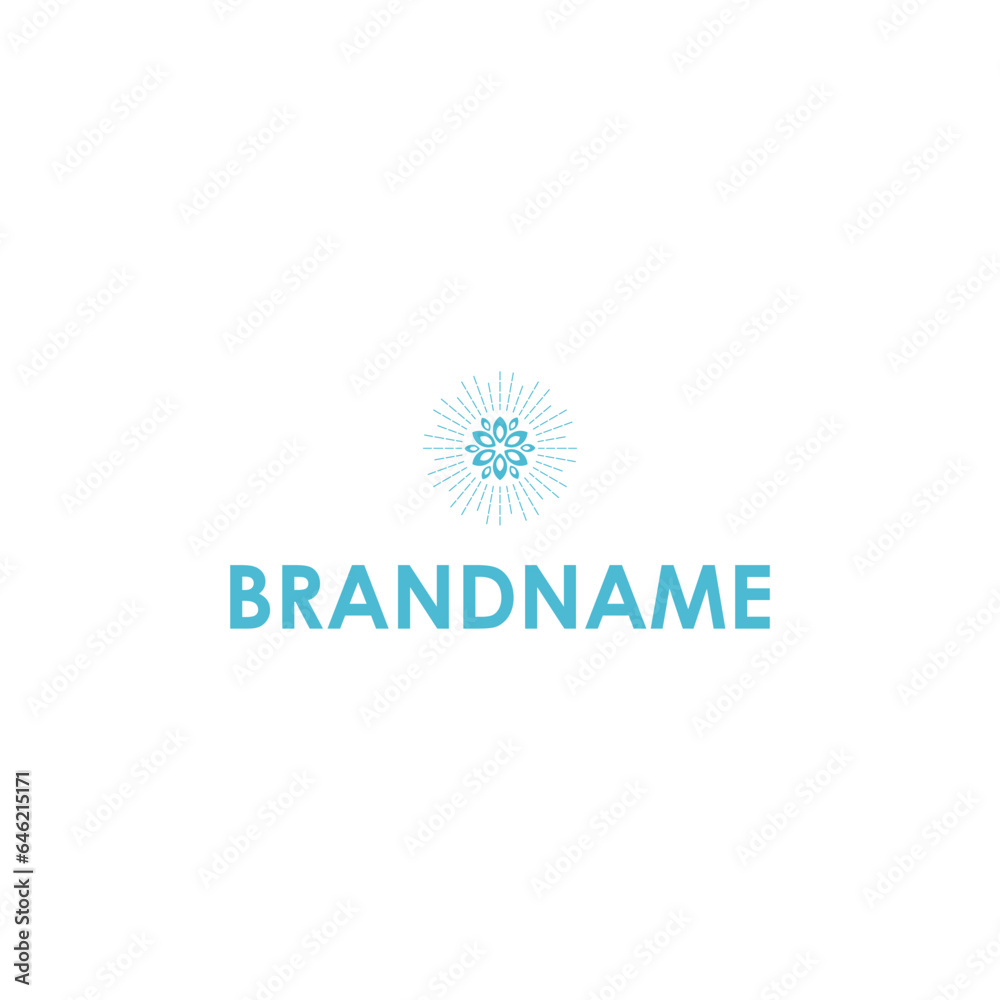 Fototapeta premium simple flower logo vector