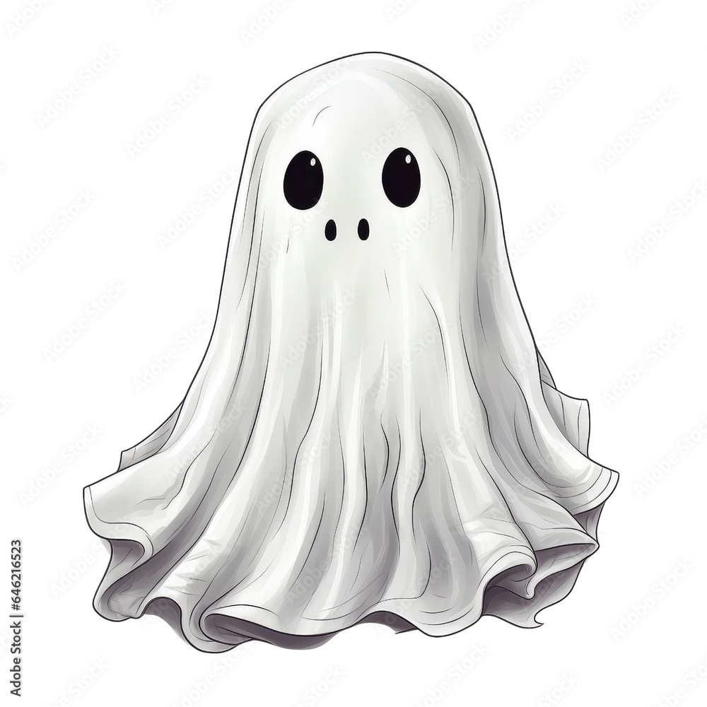 Watercolor Halloween Ghost (AI Generated) Watercolor Halloween Ghost (AI Generated)