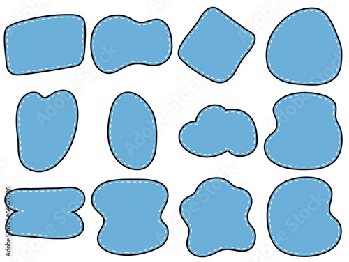 Frame border hand drawn simple design. Frame decorative elements.