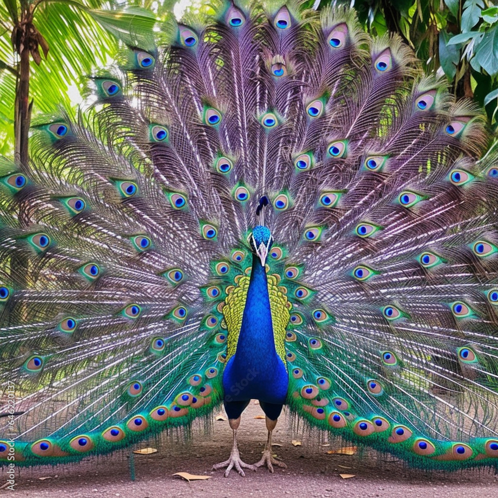Obraz premium closeup beautiful shot of a peacock