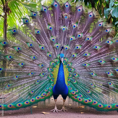 closeup beautiful shot of a peacock