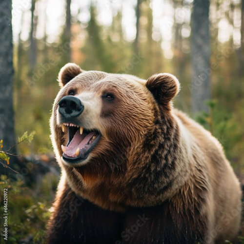 closeup shot of a grizzly bear