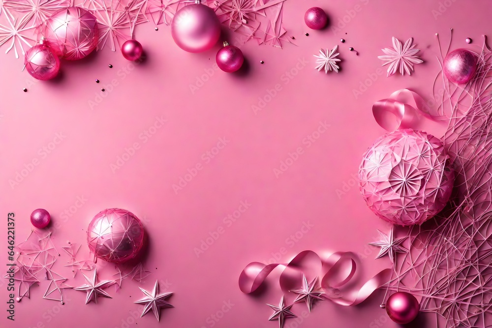 Abstract pink greeting card for new year copy space for text Abstract pink greeting card for new year copy space for text