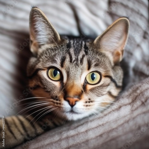 closeup shot of a cute cat © kaien