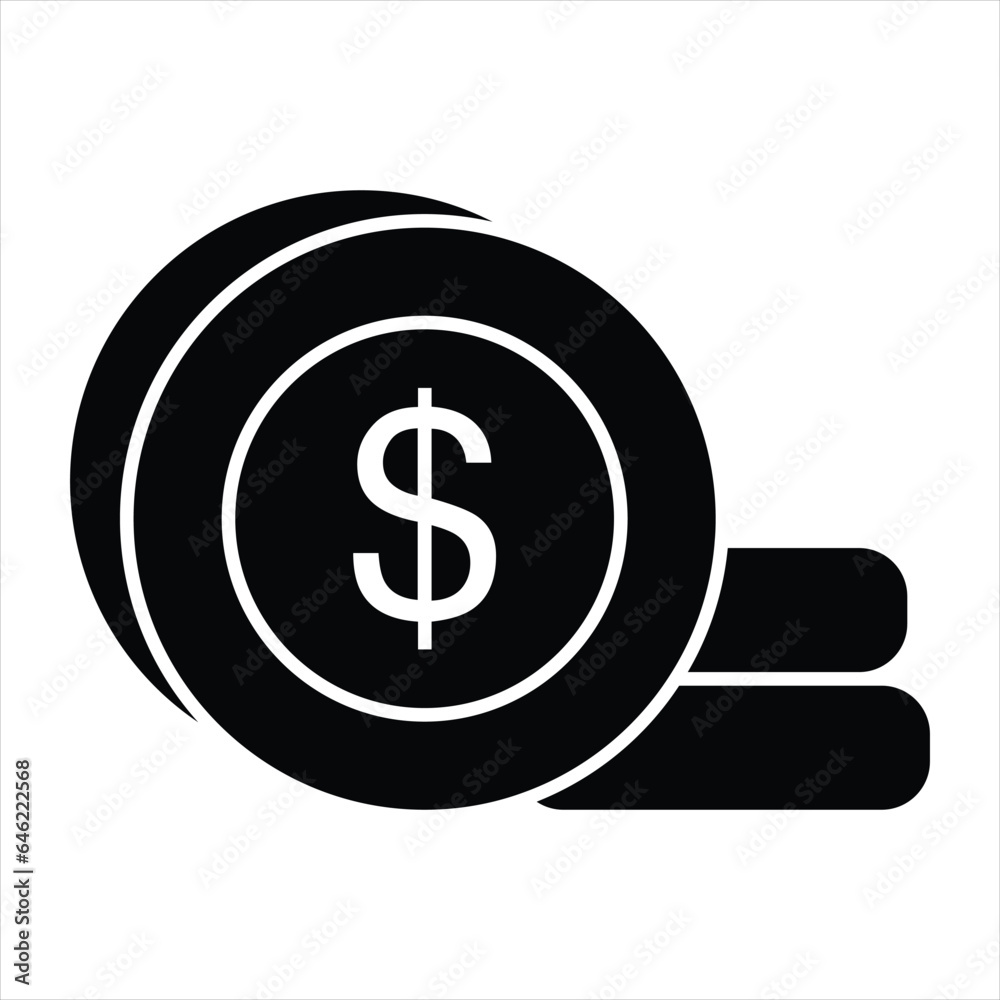 coins glyph icon design style coins glyph icon design style